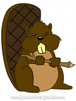 How to Draw a Cartoon Beaver Drawing Lesson