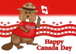Beaver Wishing You Happy Canada Day
