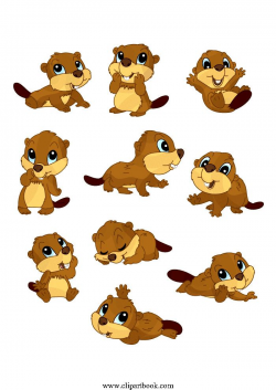 LE - cute Baby Beaverfree vector clipart designs for digitizers ...