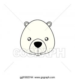 EPS Vector - Beaver drawing face. Stock Clipart Illustration ...