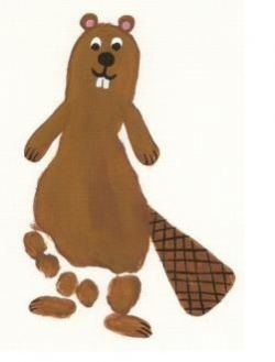 footprint beaver | Teaching | Pinterest | Footprints, Kindergarten ...
