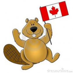 happy beaver waving canada flag - free clip art graphic | Canada ...