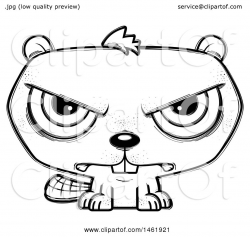 Beaver clipart mad - Pencil and in color beaver clipart mad