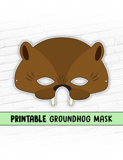 Simple Beaver Mask Template Groundhog Children #10535 - Unknown ...