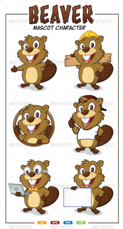 Beaver Mascot Character by sundatoon | GraphicRiver