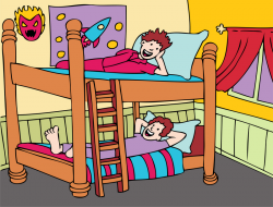 Bedroom clipart bunk bed - Pencil and in color bedroom clipart bunk bed