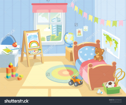 Room clipart kids bedroom - Pencil and in color room clipart kids ...