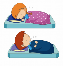 Sleeping Clipart Bed Time Routine - Kids Sleep Cartoon Png ...