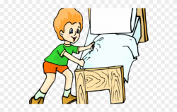 Bed Clipart Childrens Bed - Cleaning The Bed Clipart - Png ...