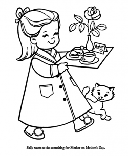 Breakfast in Bed for Mom - Mothers Day Coloring Pages | I {heart ...
