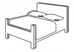 Coloring page double bed - img 25714.