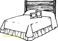 Bed Coloring Page with Bed Clipart Coloring Page Pencil and In Color ...