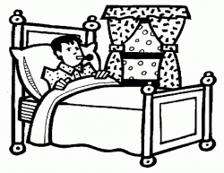 Bed Coloring Page Unique A Sick Man In Bed Colouring Pages Coloring ...