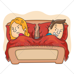 Couple Bed Angry · GL Stock Images