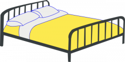 Clip Art Old Double Bed Clipart