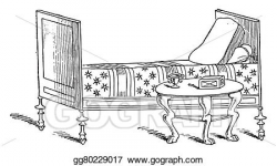 Drawing - Roman bed, vintage engraving. Clipart Drawing gg80229017 ...