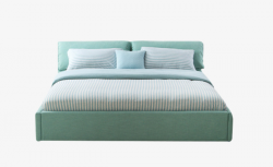 European Mint Green Double Bed, Nordic Style, Cloth Soft Bed, Double ...