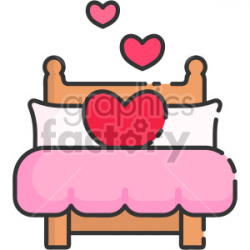 bed with magic love hearts . Royalty-free icon # 407568