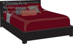 queen size bed clipart & stock photography | Acclaim Images