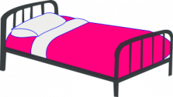 pink single bed clip art | Clipart Panda - Free Clipart Images