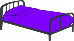 Purple Bed Clip Art at Clker.com - vector clip art online, royalty ...