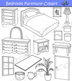 Bedroom Clipart Home Furniture Graphics Commercial - Clipart 4 School