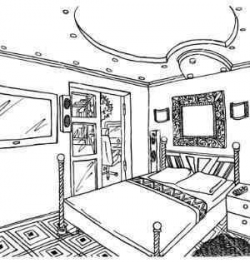 Clipart Of Bedroom Black And White | Ayathebook.com