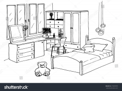 bedroom clipart black and white 13 | Clipart Station