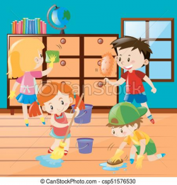Cleaning bedroom clipart 1 » Clipart Station