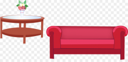 Bedroom furniture Living room Couch Clip art - Sofa and coffee table ...