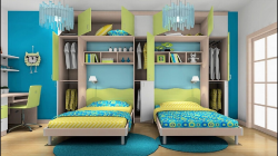 Kids Room Double Bed at Home design concept ideas