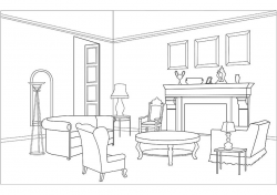 Gorgeous Dining Room Table Clipart Black And White with Dinner Table ...