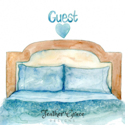 Watercolor Bed Clipart | Beds Clipart | Bed Clipart | Watercolor ...