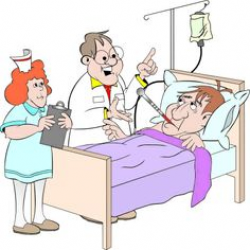 Cartoon Person in Hospital Bed | Royalty Free Illness Stock Clipart ...