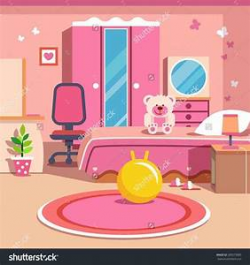 Interior Designs Clipart Kids Bedroom Pencil And In