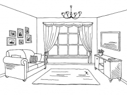 Living Room Black And White Clipart | Thecreativescientist.com