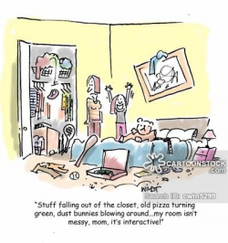 Untidy Bedroom Cartoons and Comics - funny pictures from CartoonStock