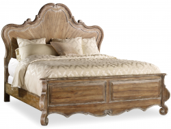 King Wood Panel Bed with Scroll Detailing by Hooker Furniture | Wolf ...