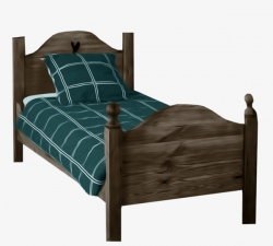 Hand-painted Wood Bed, Cartoon Bed, Hand Painted Bed, Wood Bed PNG ...