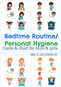 Bedtime Routine Chart and Cards | Bedtime routine chart, Routine ...