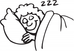 Go To Bed Clipart Black And White - Letters