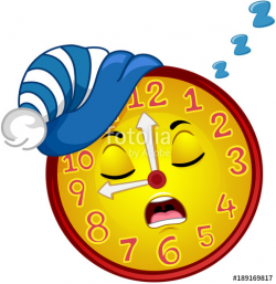 Clock Mascot Sleep Bedtime Illustration