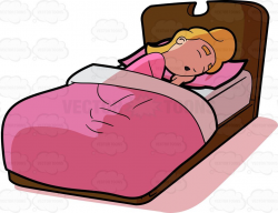 A woman sleeping soundly in bed #cartoon #clipart #vector ...