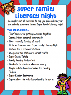 Buzzing with Ms. B: Super Family Literacy Night: Superhero Themed ...