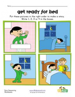 bedtime sequencing worksheet - would be great after reading Good ...