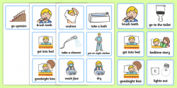 Visual Timetable (Getting Ready For Bed - Boys) - getting ready