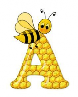 Alfabeto de abeja sobre letras de panal. | Oh my Alfabetos! | cosas ...