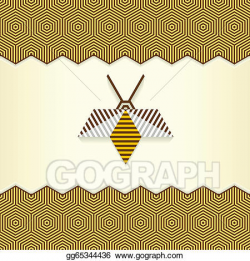 Vector Stock - Abstract geometrical bee. Clipart Illustration ...
