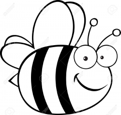 Cute Bee Clipart Black And White - solnet-sy.com