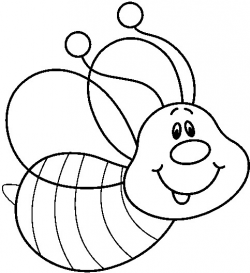 Bee Clipart Black And White - Letters